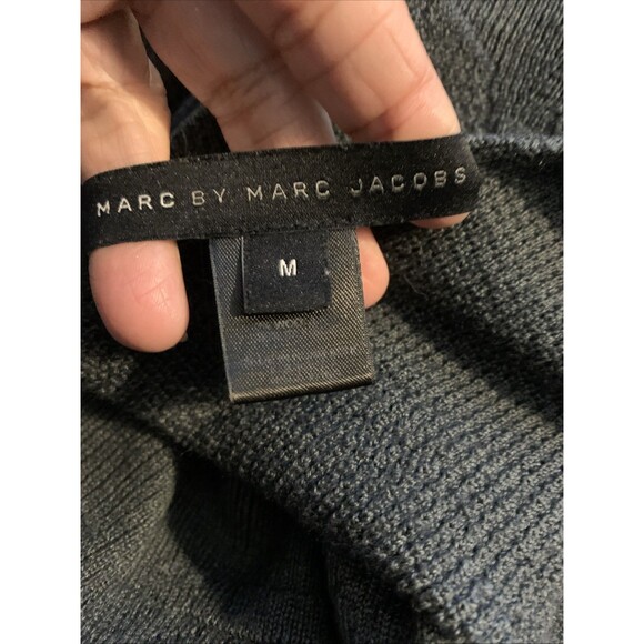 Marc by Marc Jacobs Sweater Wool & Silk Crop Women Medium Gray Plunge Open Back - Picture 8 of 16